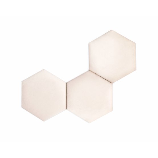 Pannello imbottito Hexagon - crema