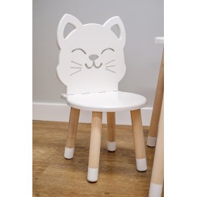 Tavolo per bambini con sedie - Gatto - bianco, Ourbaby®