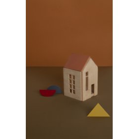Magnetica casa in legno Montessori - terra