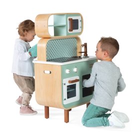 Cucina in legno per bambini Reverso 2 in 1 - bifacciale, JANOD
