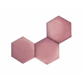 Pannello imbottito Hexagon - rosa