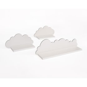 Set di 3 ripiani - nuvola bianca