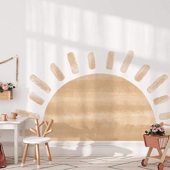 Adesivo murale sole - beige