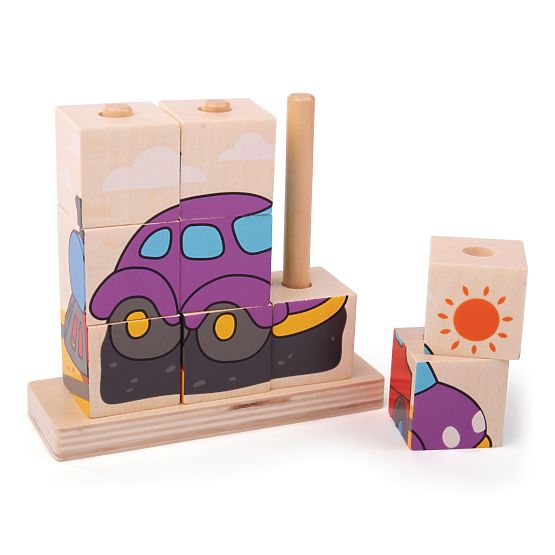 Bigjigs Baby Snap-on blocca mezzi di trasporto