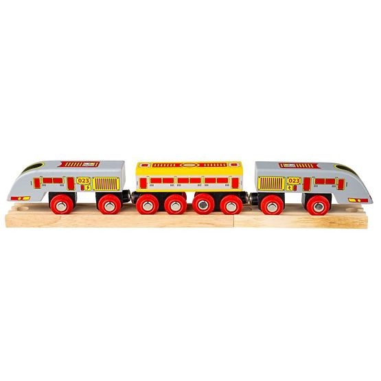 Bigjigs Rail Eurostar Express + 3 binari