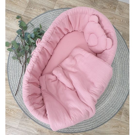 Completo biancheria da letto in vimini - rosa