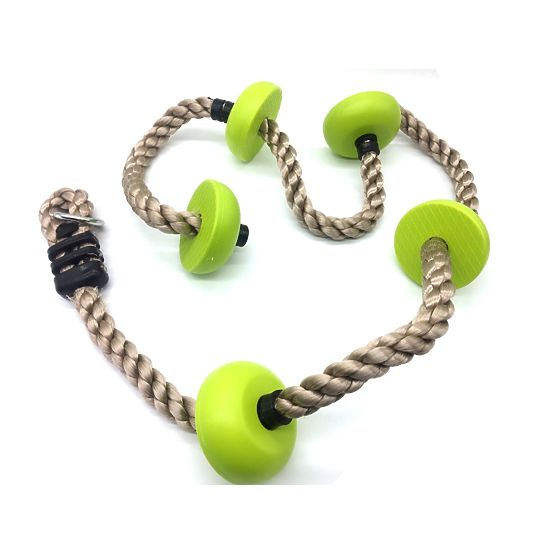 2Kids Toys Corda da arrampicata per bambini con dischi verde