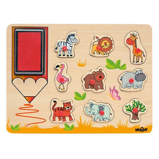 Francobolli e puzzle 2 in 1 - Safari