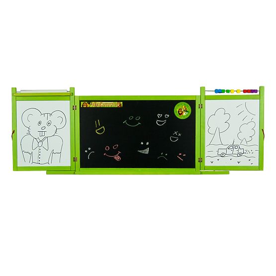 Lavagna magnetica/gesso per bambini da parete - verde