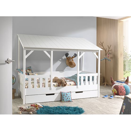 Letto per bambini a forma di casetta Charlotte - bianco