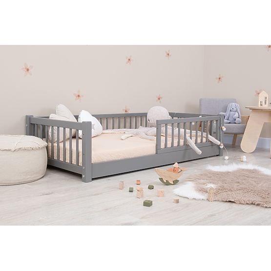 Letto basso per bambini Montessori Ourbaby - grigio