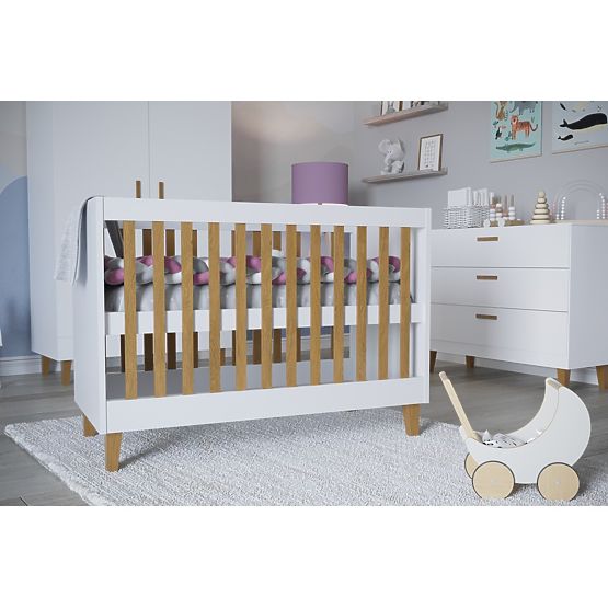 Lettino per bambini KUBI 120 x 60 cm - bianco