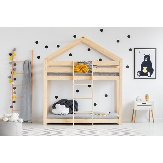 Letto a castello per bambini a forma di casetta Mila Classic