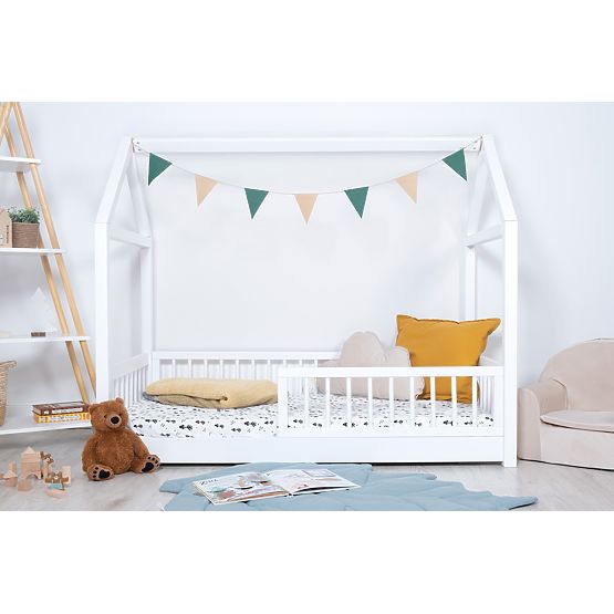 Letto a casetta Montessori Elis bianco