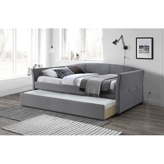 Letto con letto aggiunto SANNA 90 x 200 cm - Grigio