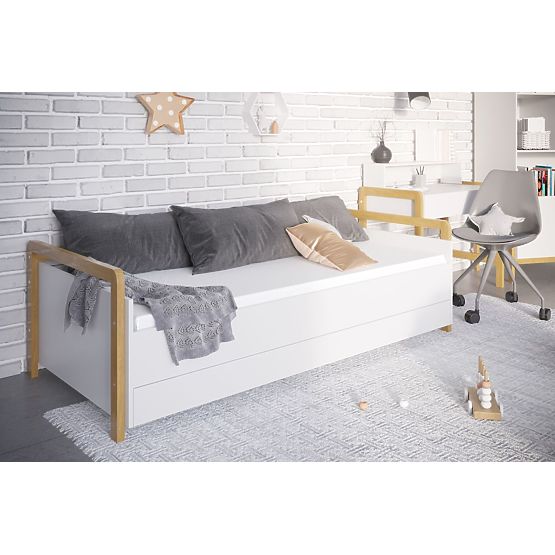 Letto con schienale Viktor 180 x 80 - bianco