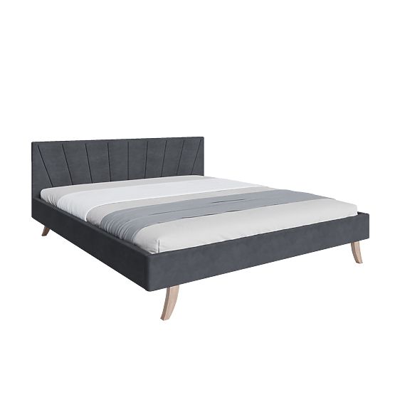 Letto imbottito HEAVEN 120 x 200 cm - Grigio