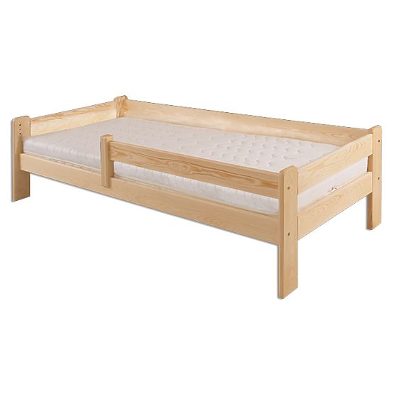 Letto in legno con barriera 90x200 cm - pino