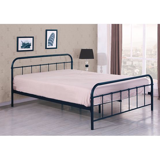 Letto in metallo LINDA 120x200 cm - nero