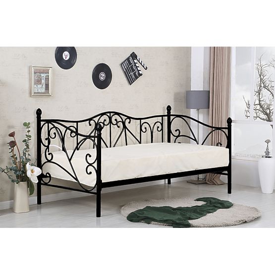 Letto in metallo nero SUMATRA 200x90