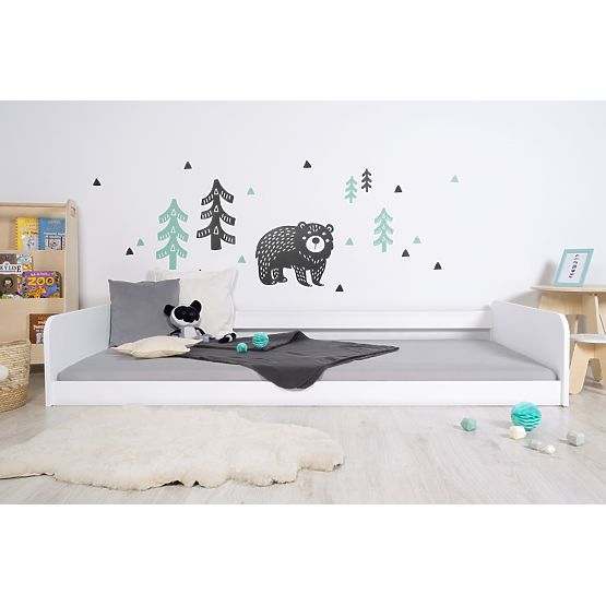 Letto Montessori in legno Sia - bianco