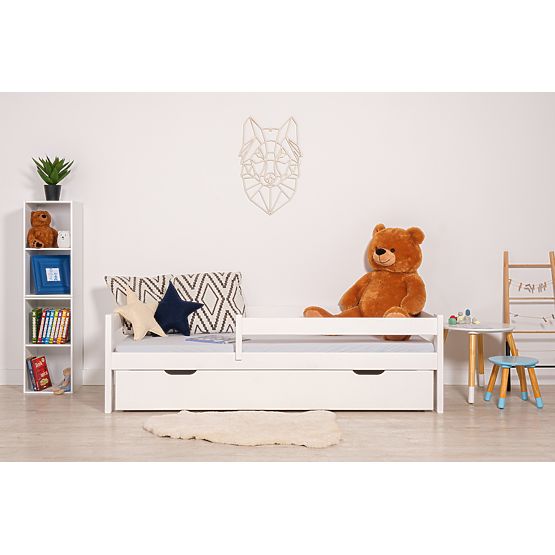 Letto per bambini Paul con barriera - bianco