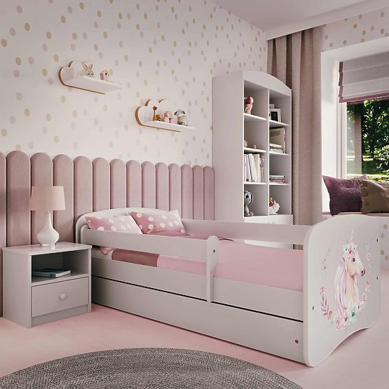 Letto per bambini con barriera - Unicorno