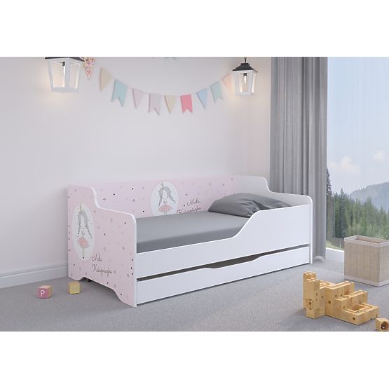 Letto per bambini con schienale LILU 160 x 80 cm - Principessa