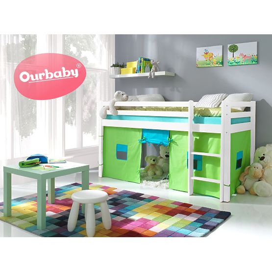 Letto rialzato per bambini Ourbaby Modo - bianco