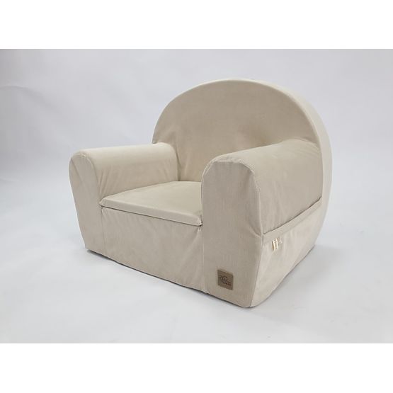 Poltroncina per bambini Velvet - beige