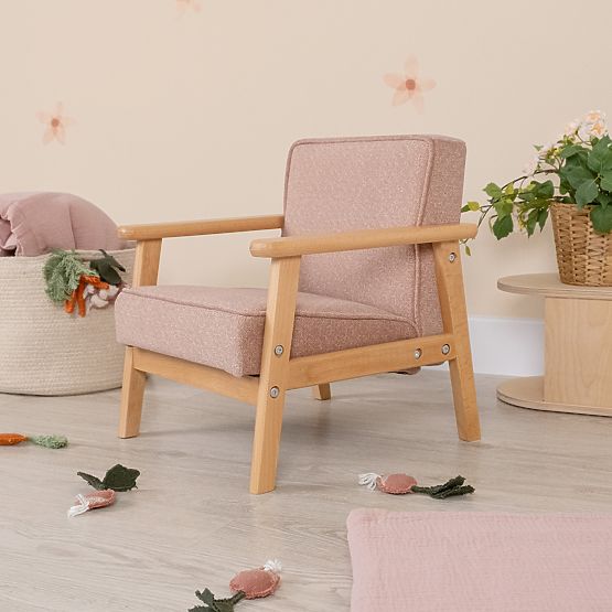 Poltroncina retrò rosa per bambini Sakura