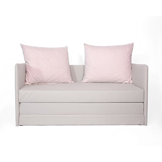 Divano letto Jack - grigio chiaro / rosa purd