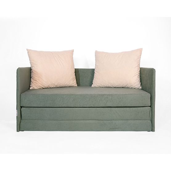 Divano letto Jack - verde scuro/beige