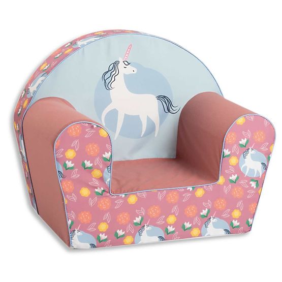 Poltroncina per bambini Unicorn - rosa