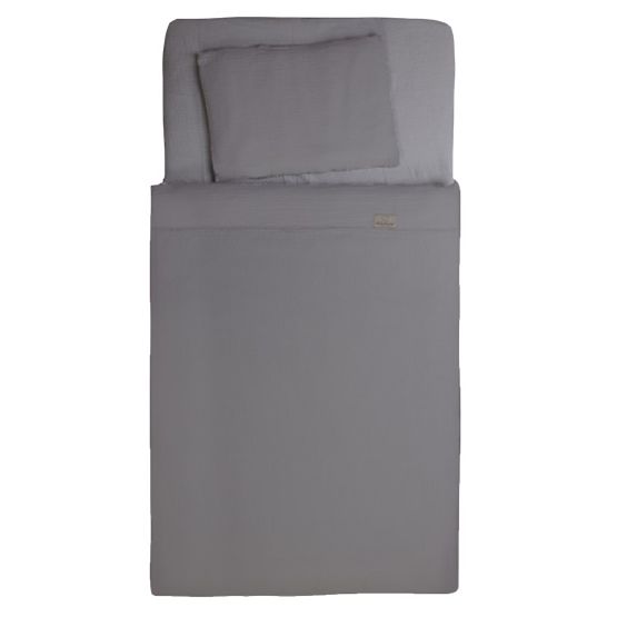 Set biancheria da letto in mussola Heavens, 2 pezzi, grigio