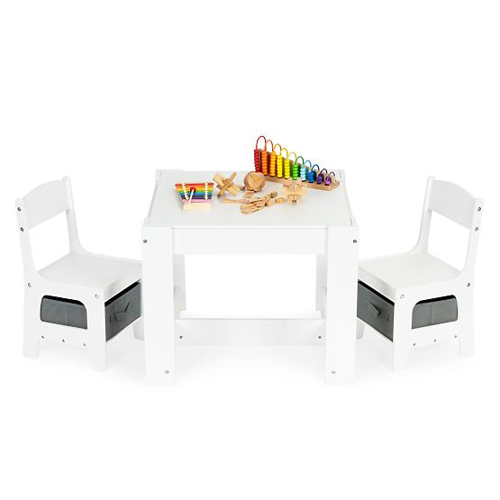 Set da tavolo e sedie in legno per bambini ECOTOYS