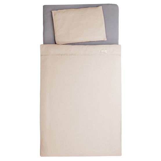 Set di biancheria da letto in mussola da 3 pezzi Heavens - Beige