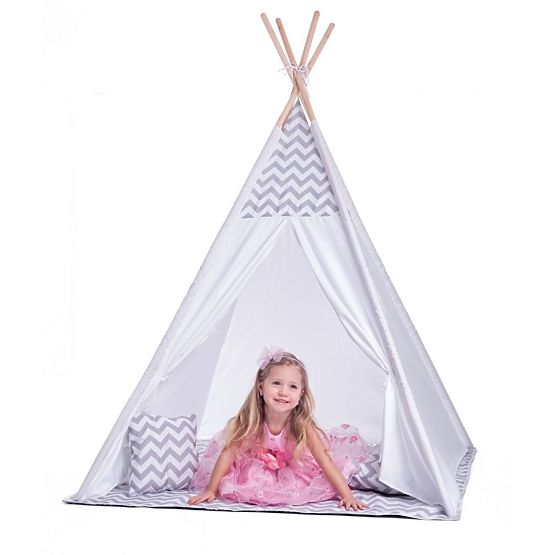 Tenda Tipi per bambini grigio-bianca