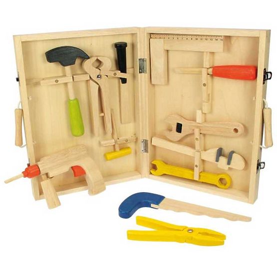 Valigetta porta attrezzi in legno Bigjigs Toys