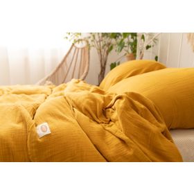 Biancheria da letto in mussola 140x200 cm + 70x90 cm senape, Matex