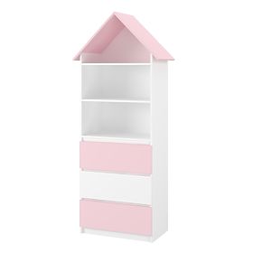 Libreria a forma di casetta Sofie - rosa, BabyBoo