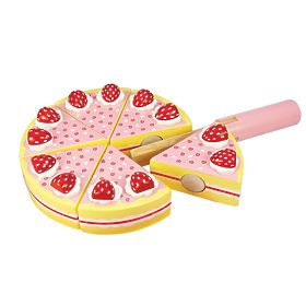 Bigjigs Toys Fetta di torta in legno con fragole