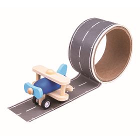 Bigjigs Toys Pista di nastro adesivo con aeroplano