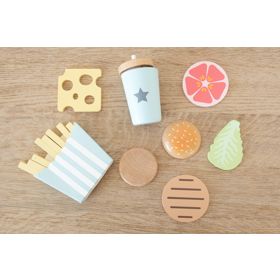 Cibo in legno - taglio - set da pasto con patatine fritte, Ourbaby®