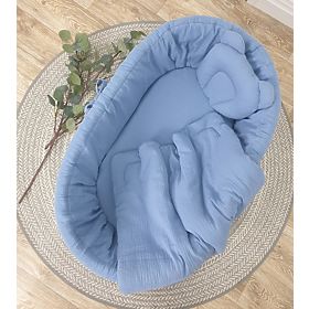 Completo biancheria da letto in vimini - blu, TOLO