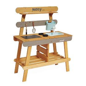 Cucina per bambini in legno Janod Outdoor Muddy Lab