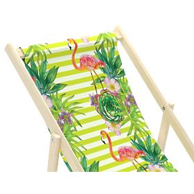 Sedia da spiaggia per bambini Fenicotteri e fiori tropicali, Chill Outdoor