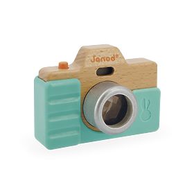 Janod Macchina fotografica per bambini in legno con suono e luce, JANOD