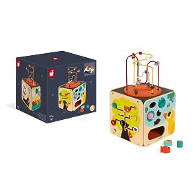 Janod Multifunzione Cubo Attivo con labirinto motorio - grande, JANOD