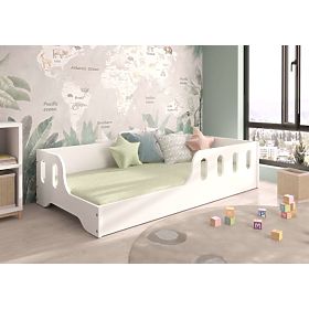 Lettino Montessori per bambini Koko 140x70 cm - bianco